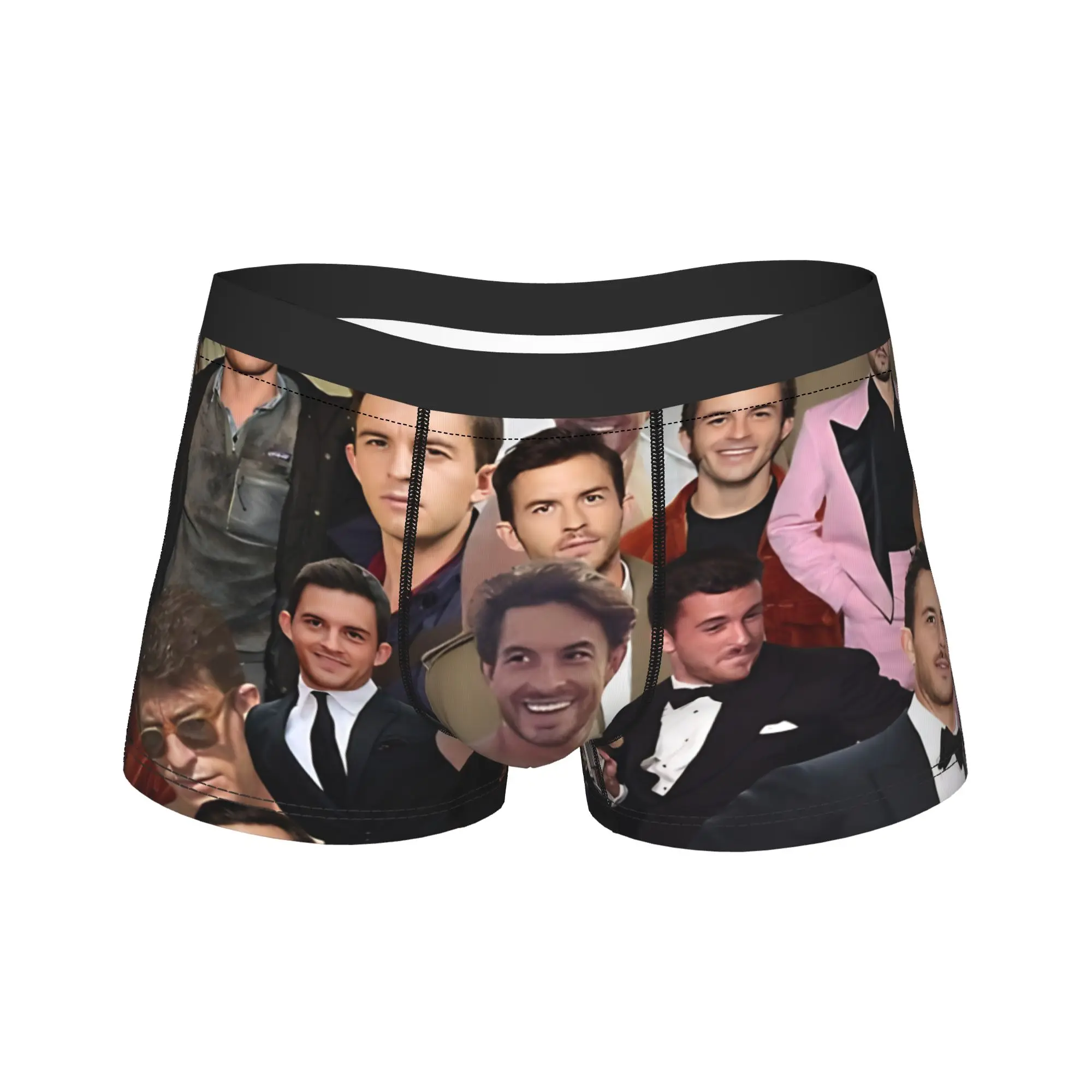 

Jonathan Bailey Collage Boxer Shorts 3D Pouch Underwear Trenky Customs Shorts Briefs Novelty Male Underpants Plus Size