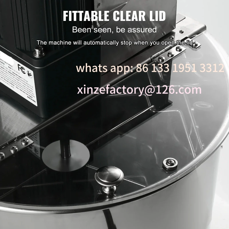 Customizable Electric Honey Extractor 4/8 Frames Honey Spinner Stainless Steel Beekeeping Extraction Height Adjustable