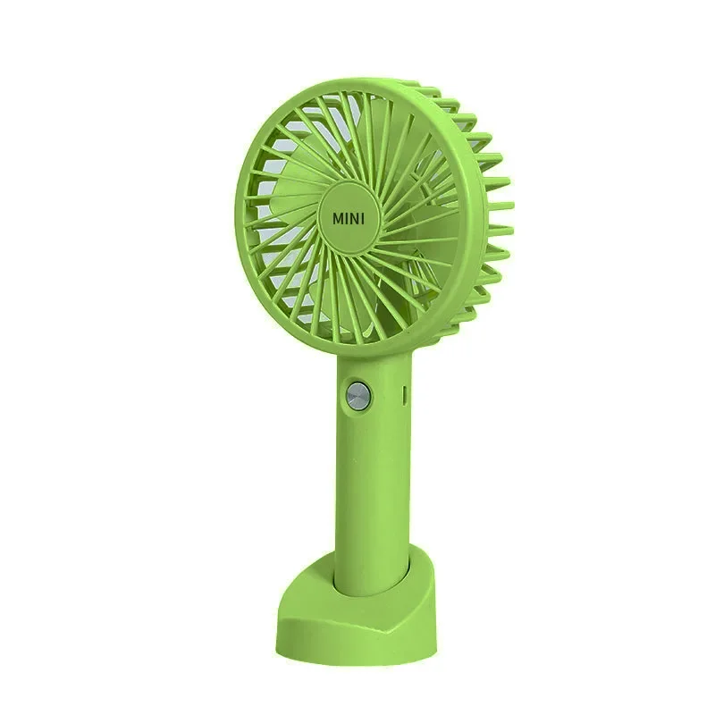 2024 New Portable Fan USB Rechargeable Cooling Handheld Fans with Base Summer Outdoor 3 Speed Hand Hold Fan with Phone Holder