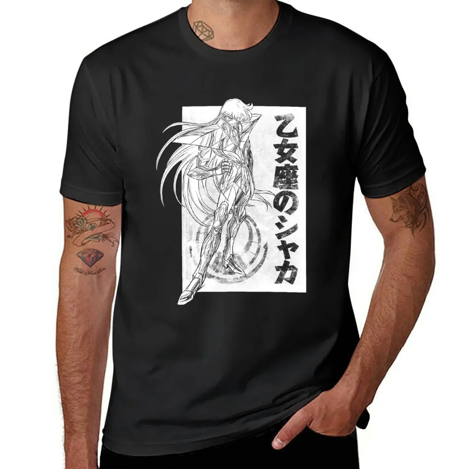 New Shaka no Virgo T-Shirt sweat shirts anime custom t shirt kawaii clothes black t-shirts for men