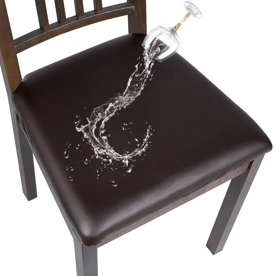 

Водонепроницаемые чехлы для стульев из искусственной кожи, 6 штук, эластичные чехлы для стульев в столовую, профессиональные чехлы для кухонных стульев