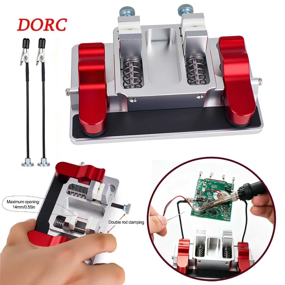 Multi-Functional Aluminum Soldering Table for PCB Repair – Auxiliary Workstation w/ Heat-Resistant Fixture