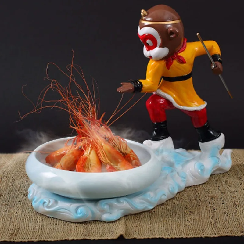 Picture 4: Hotel Atmosphere Dry Ice Tableware Sun Wukong Personalized Restaurant Plates Restaurant Creative Plates
