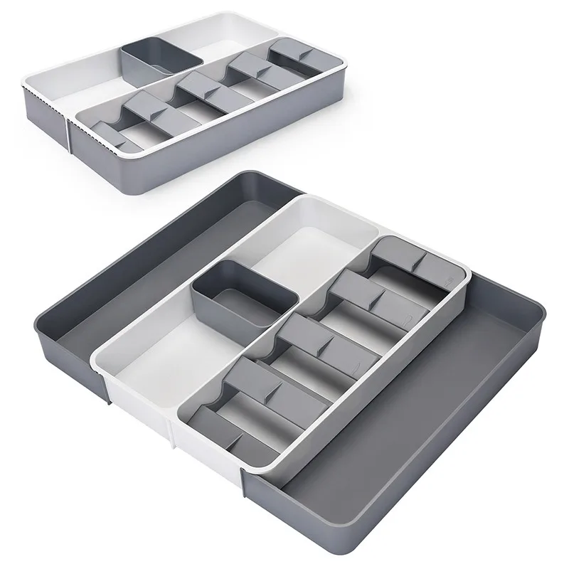 Cutlery Storage Tray Spoon Fork Storage Drawer Separation Expandable Container Cabinet Kitchen Organizer Plateau Knife Holder