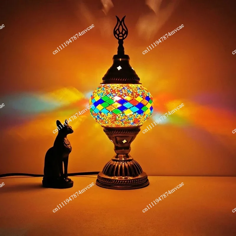 For Turkish retro romantic small table lamp bedroom study cafe restaurant hotel homestay decorative table lamp