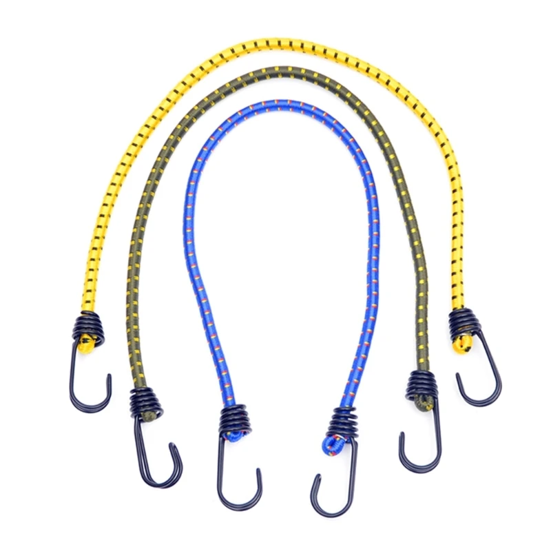 

6pack Bungee Cord with Hook Canopies Tie Outdoor Camping Bikes Tied Rope for Tents and Backpacks X5QF