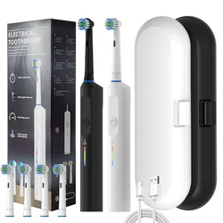 Electric Toothbrush Rotary Round Head Adult Soft Bristle Induction Automatic Men's And Women's Couples Set Compatible With OraL