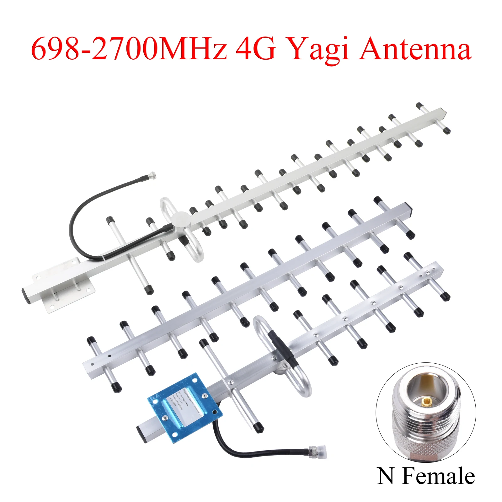 Antena Yagi 2G/3G/4G 19/20dBi 698-2700MHz N Żeńska Zewnętrzna Antena Zewnętrzna do Wzmacniania Sygnału GSM UMTS LTE