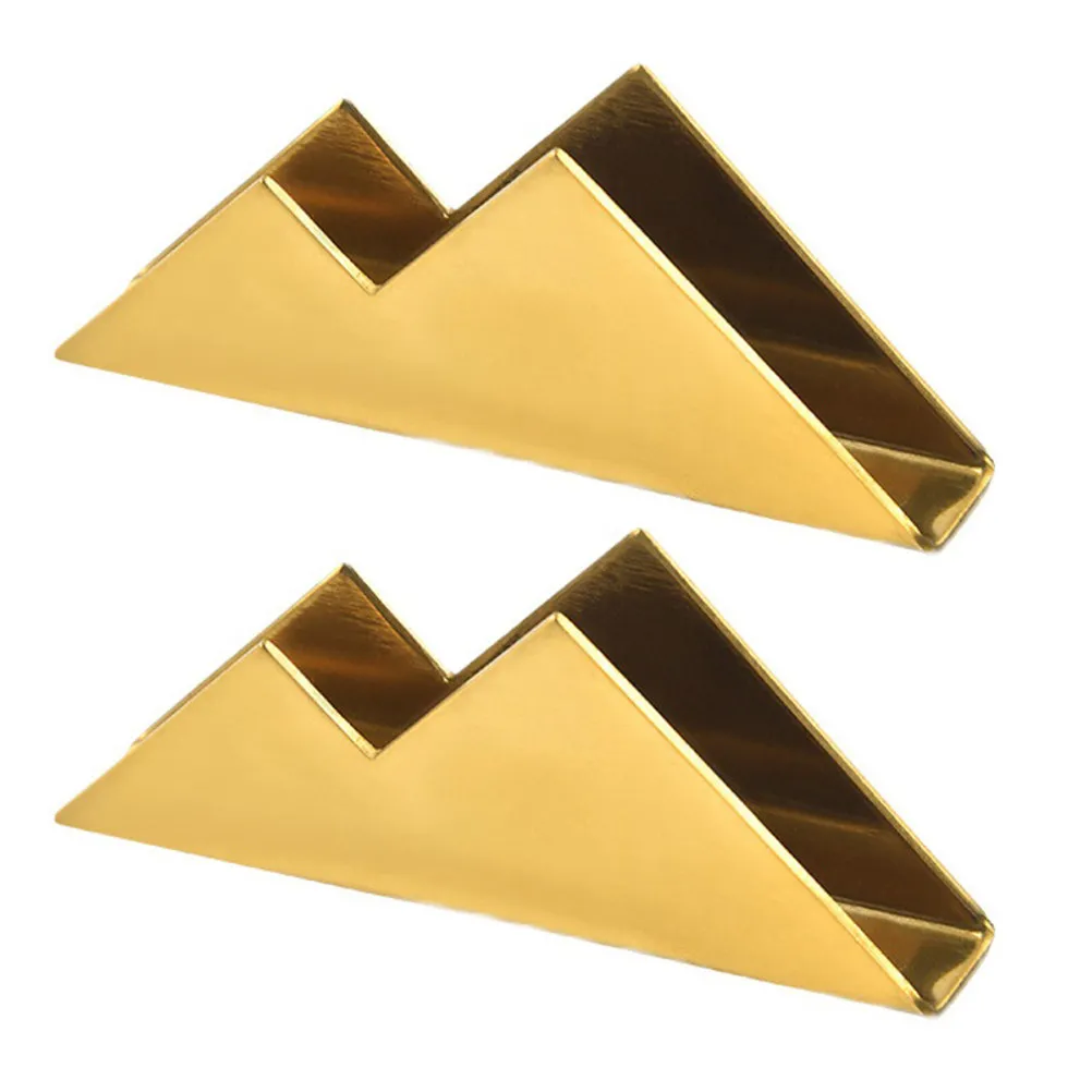 

2Pcs Thick Stainless Steel Business Card Holder Desk Stand Stylish Elegant Card Organizer for Office Large Capacity Tidy Desktop