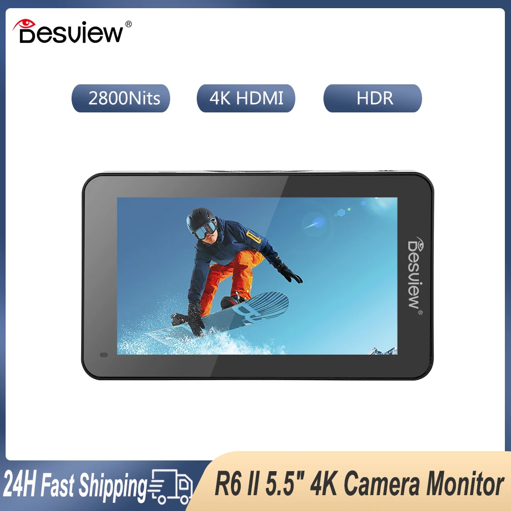 Besview R6 II 5.5 inch 4K Field Monitor HDMI-Compatible IPS Touch Screen FHD 3D LUT HDR Display For DSLR Camera Video Monitor