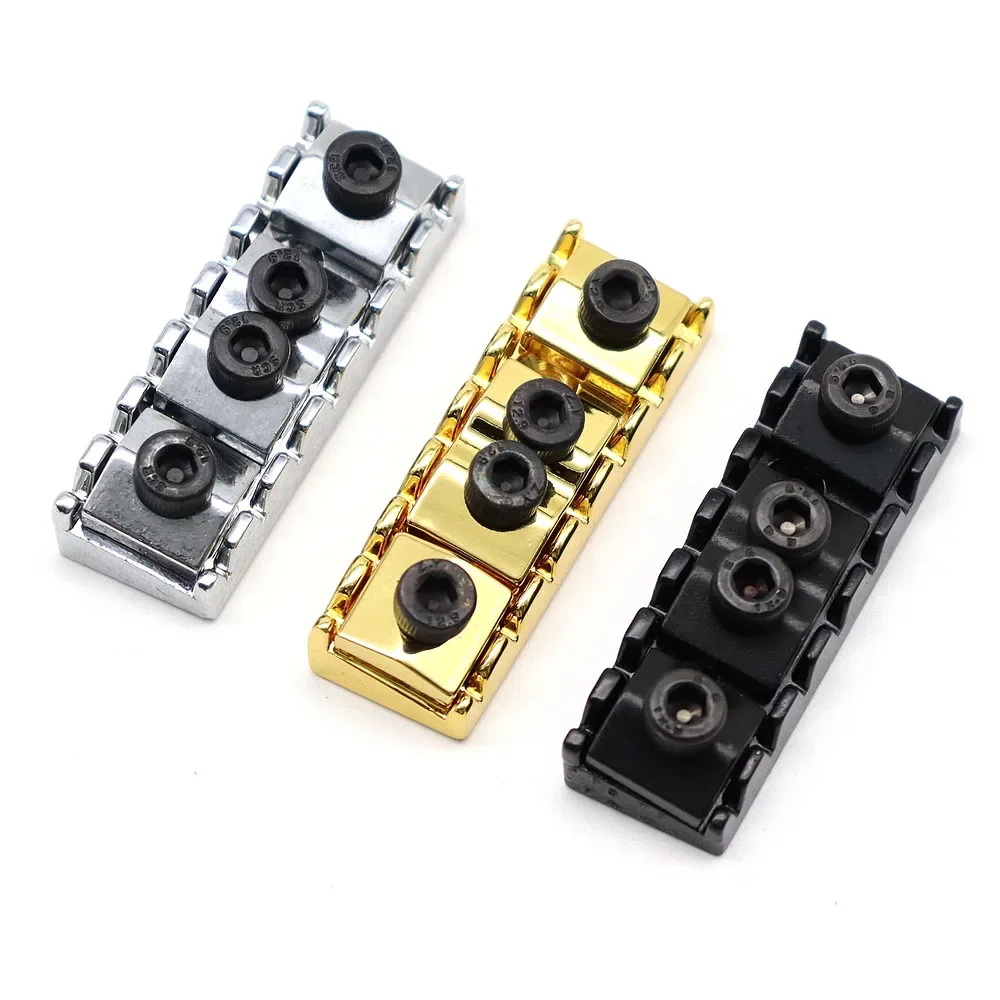 

7 String Electric Guitar Locking Nut Metal Locking Nut For F R Tremolo Bridge-Length 48mm-CR/BK/GD