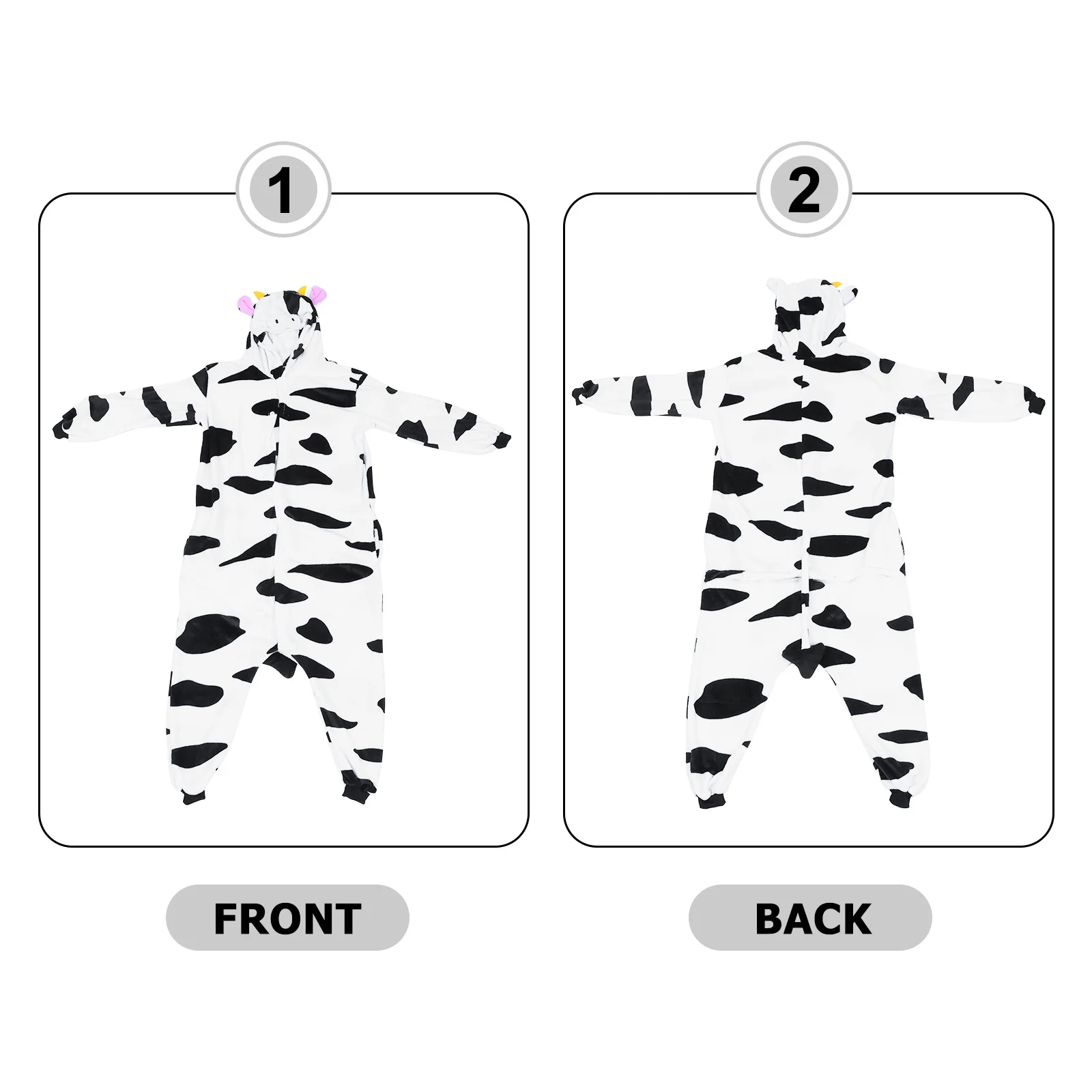 

1 шт., пижамы с рисунком животных, милый фланелевой комбинезон с принтом коровы, термобелье для сна, домашняя одежда для мужчин и женщин, зимняя ночная рубашка с капюшоном