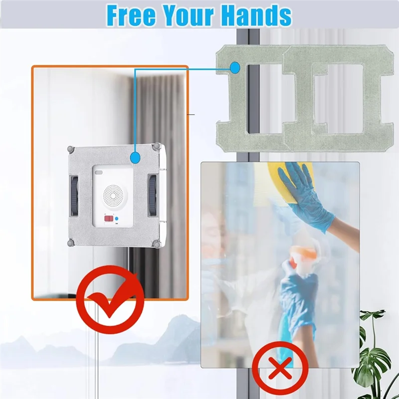 

9 шт. моющиеся тряпки для швабры, тряпка для чистки Ecovacs W2/W2 Pro, оконный пылесос, сменные аксессуары для робота-горячая