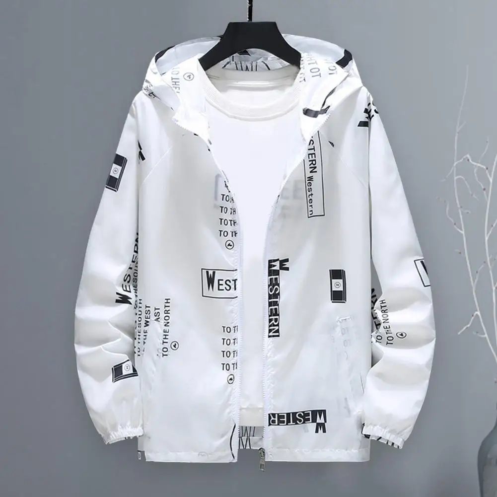 Stylish Casual Jacket Anti-UV Comfortable Wearing Men Jacket Wear-resistant Men Jacket