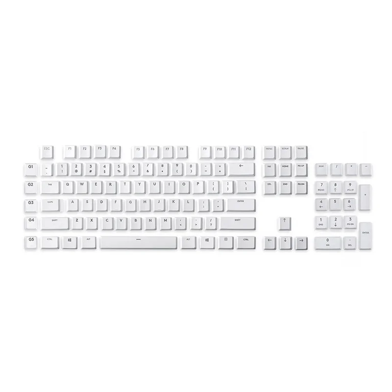 

Хорошо сменные колпачки для клавиш (109 шт.) для Logitech G915/G913 G815/G813 TKL RGB Механическая игровая клавиатура белого цвета