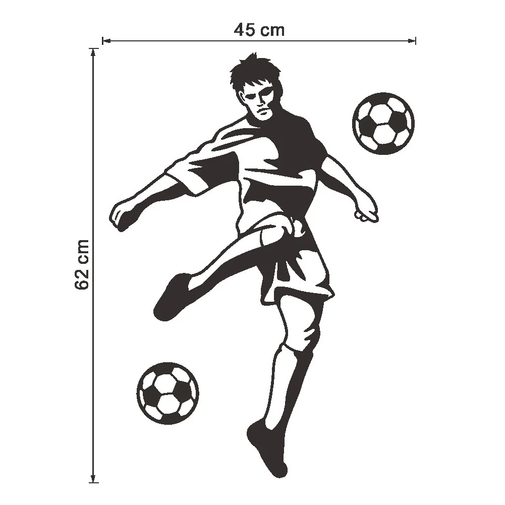 Football Themed Wall Sticker PVC Decal for Indoor Spaces Including For Bedroom Living Room Dormitory and Study Area