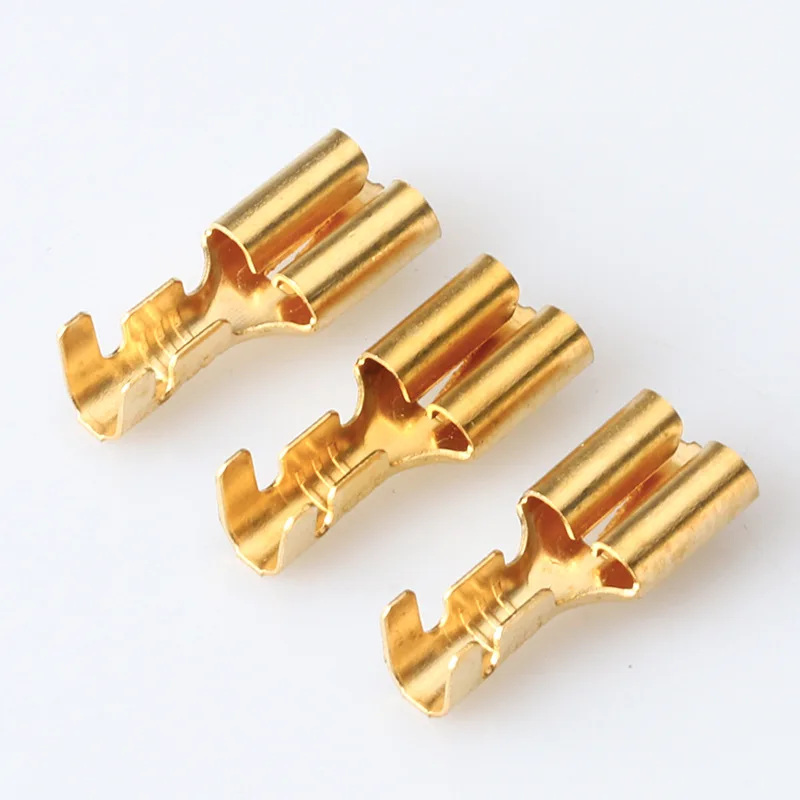 25/50/100 Pcs 6.3 Flat Plate Barbed Plug Wonderful Connector DJ623-E6.3B Relay Terminal Battery Car Crimp Terminals