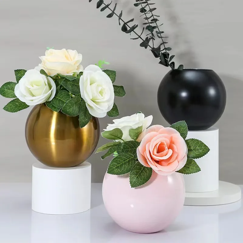 

mini stainless steel sBeautiful Appearance Small Vase Stainless Steel Nordic Ins Home Living Room Creative Light Luxury Flower