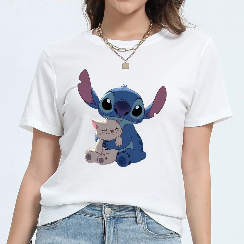 

Disney Women Clothes Minnie Mouse Printed Women T Shirt Y2k Mickey Cartoon Clothing Tees Trends Women's Summer Dress Tops