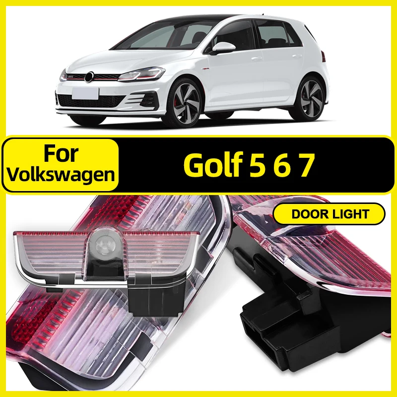 

Горячая продажа 2026 для VW VOLKSWAGEN, новый 2 шт. для VW Passat B6 B7 B8 B9 Touareg Golf 5 6 7 Jetta MK6 MK7 GTI R светодиодный проектор двери автомобиля Welco