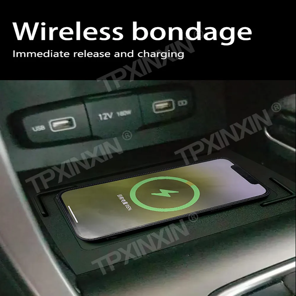 For Hyundai Creta 2 2023-2024 Quick QI Car Wireless Charger Fast Charging Intelligent Infrared Mobile Phone Dashboard