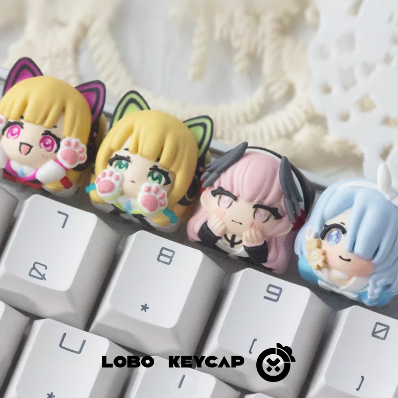 

Синий архив Artisan Keycap из смолы на заказ, милый персонаж аниме, персонализированная крышка для клавиатуры для механической клавиатуры, аксессуары, подарок