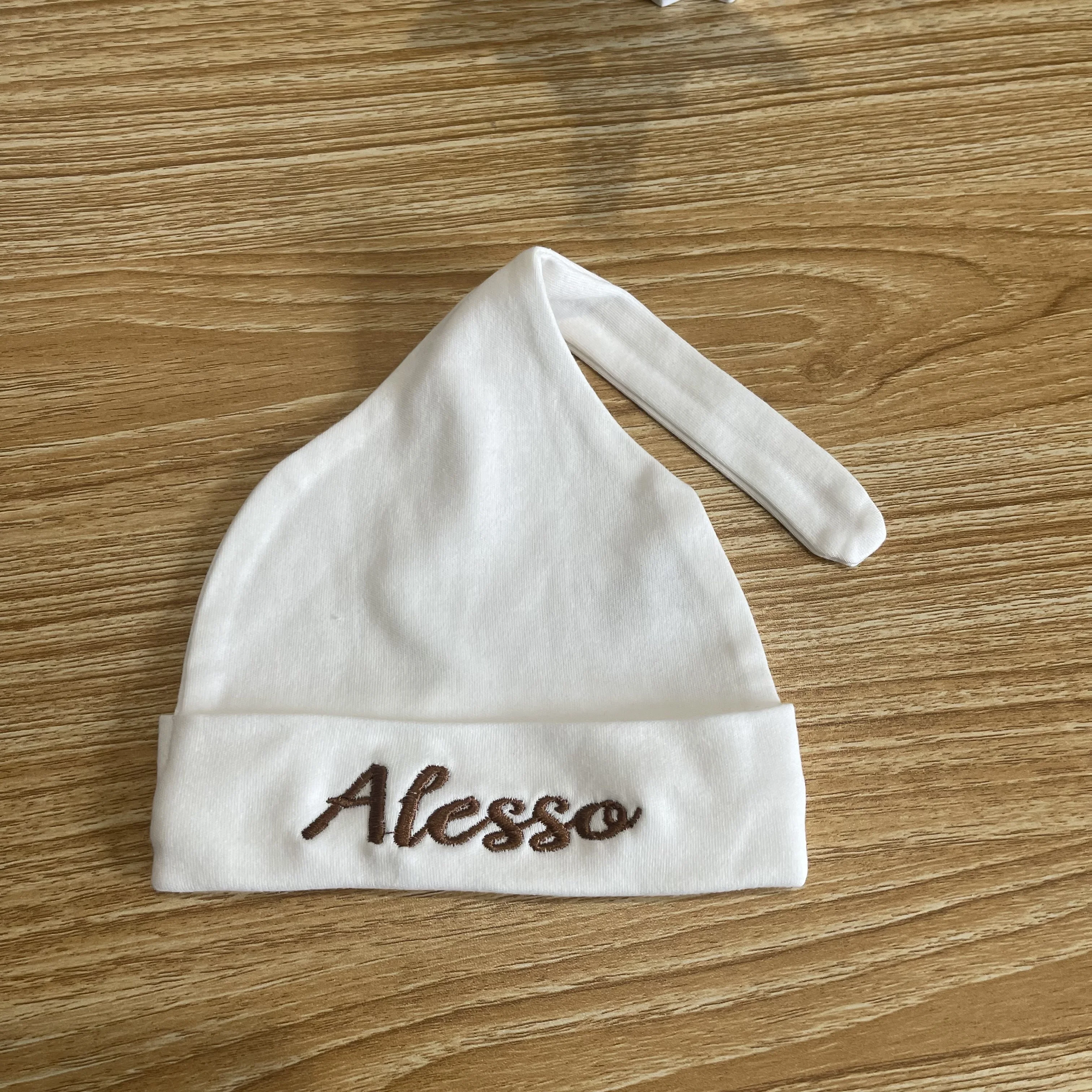 

Custom Embroidered Baby Hat,Personalized Name Monogram Hat Baby Shower Gift Hat Newborn Boys Girls Cotton Hat with Name 0-3Month