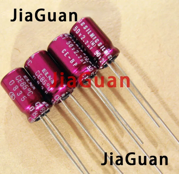 20PCS NEW ELNA SILMIC CE-BP (RBS) 2.2uF/50V 6.3X11MM 2.2uf 50v Red robe audio electrolytic capacitor BP 50V2.2UF non-polar