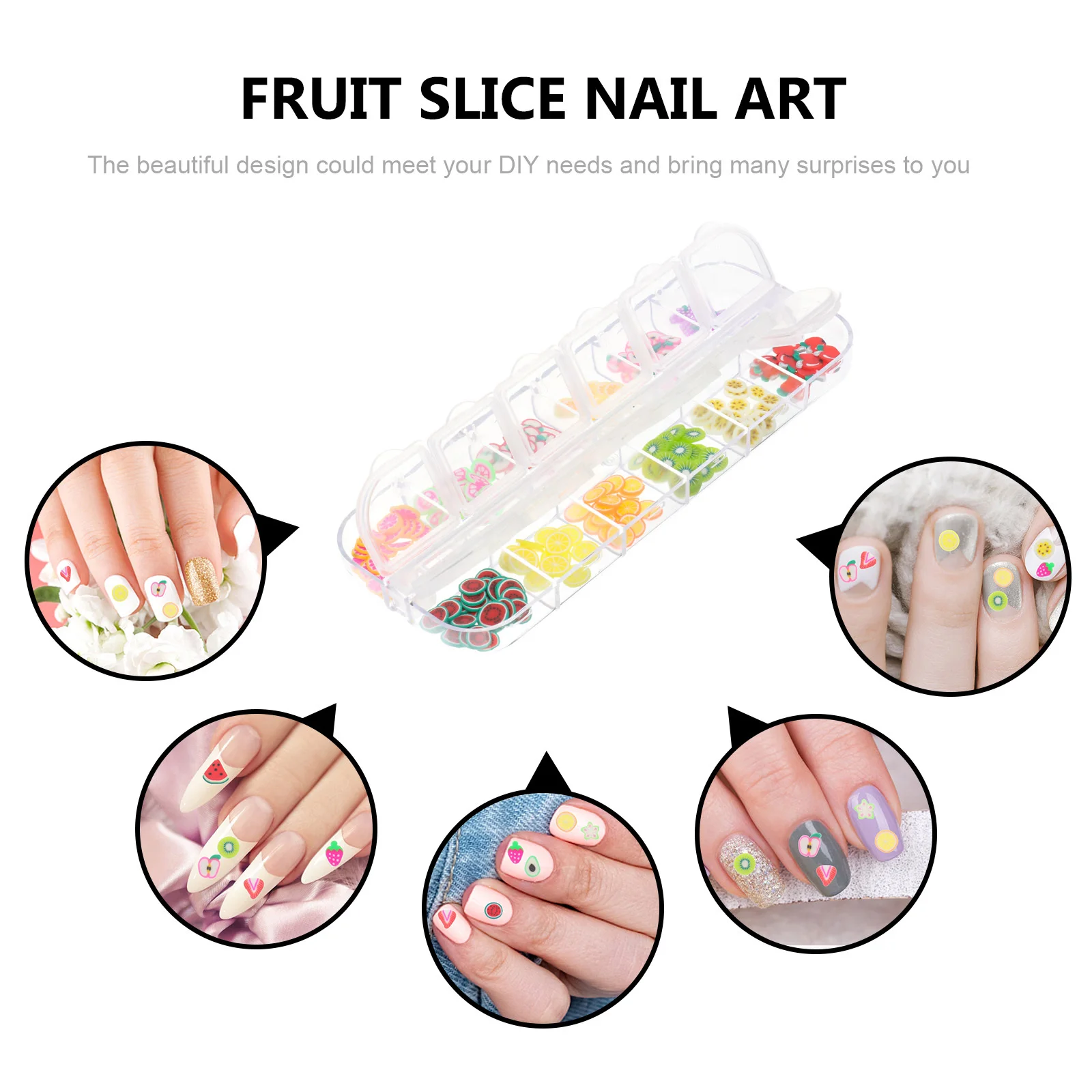 Autocollants d'art en tranches de fruits, pièces de manucure en céramique, décorations d'ongles pour femmes et filles, accessoires pour ongles de fête de mariage, DIY bricolage