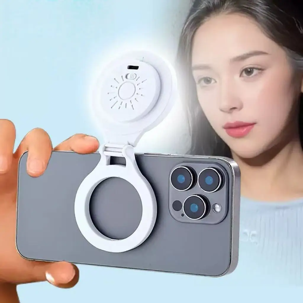 新しい magsafe 携帯電話磁気補助光 selfie 美容ライト携帯電話補助光ポータブルミニ
