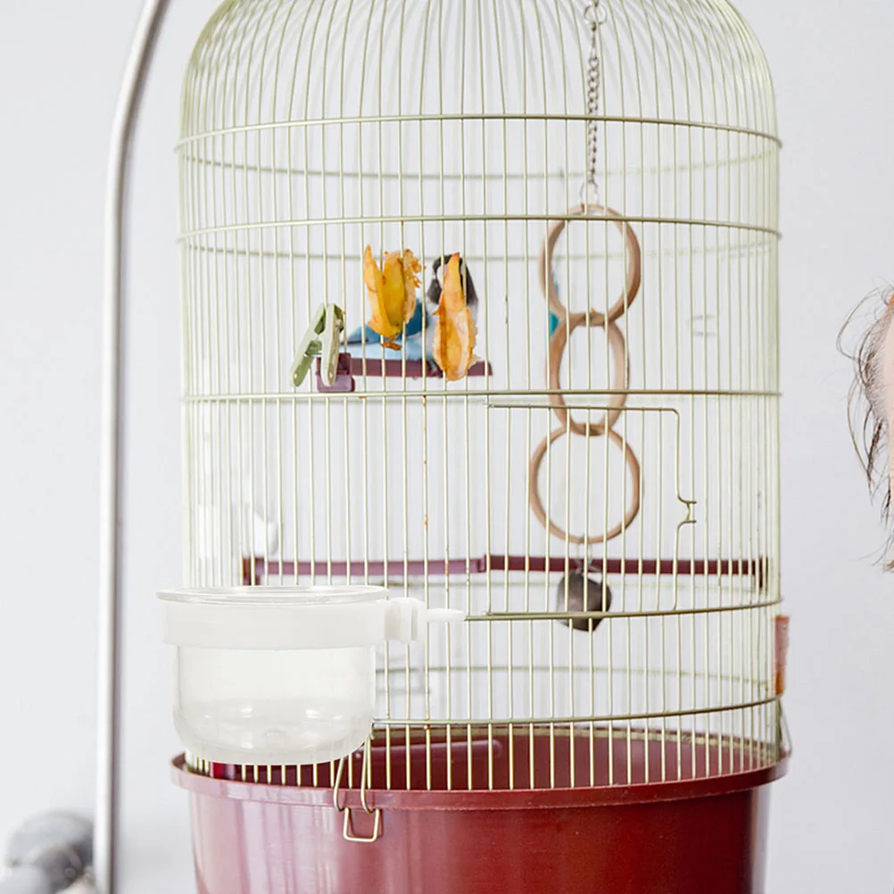 

7Pcs Transparent Bird Feeder Bowls Easy Clean Monitor Levels Parrots Cockatiels Cage Supplies Bird Food Dispenser Bowl