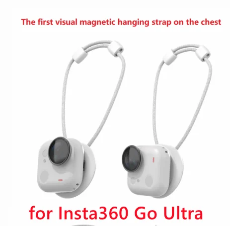 Magnetic Chest Mount for DJI Osmo Nano/Insta360 GO Ultra/GO 3S/3/2 Length Adjustable POV Neck Lanyard Strap Quick Release Neck