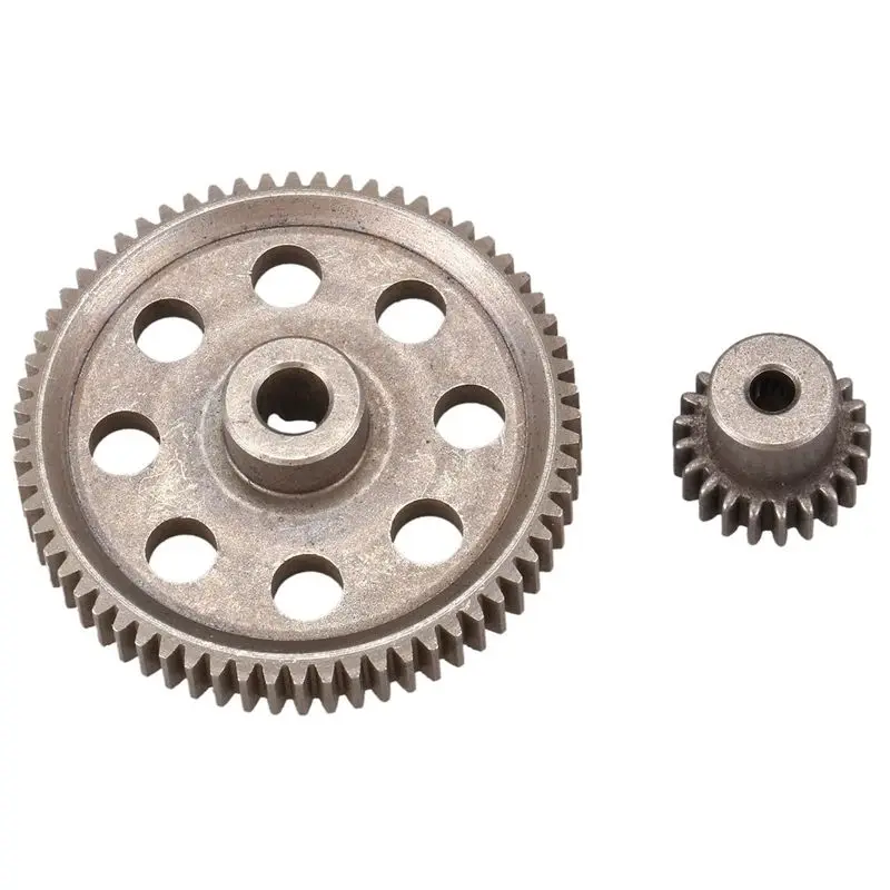 AS96-6Pcs (21T+64T) 11184 & 11181 Differential Metal Main Gear 64T Motor Gear 21T