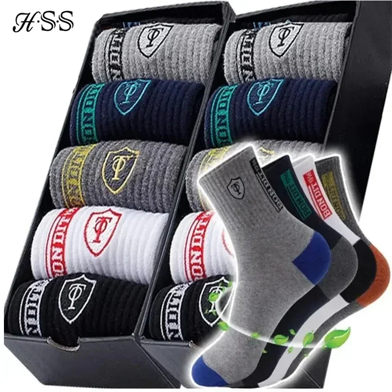 HSS 10 Pairs Breathable Sports Men Socks Bamboo Thin Summer Winter Man Cotton Socks Deodorant Business Cheap Socks Ankle Nonslip