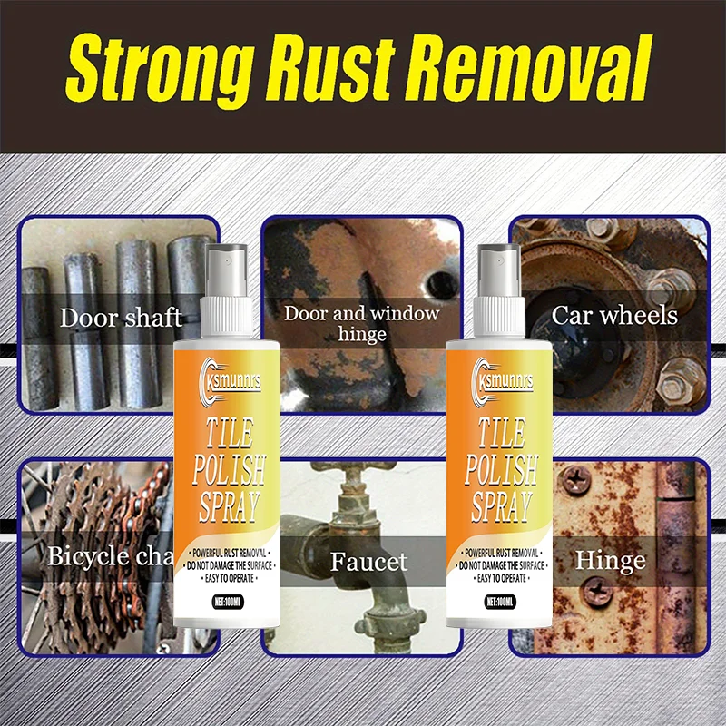 Motorreiniger Universele roestverwijderingsspray, ijzerpoederconverterspray en metalen roestverwijderaar, geschikt voor het verwijderen van ijzer