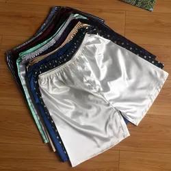 Pantalones de pijama de seda para hombre, pantalón corto de verano para el hogar, se puede usar para exteriores