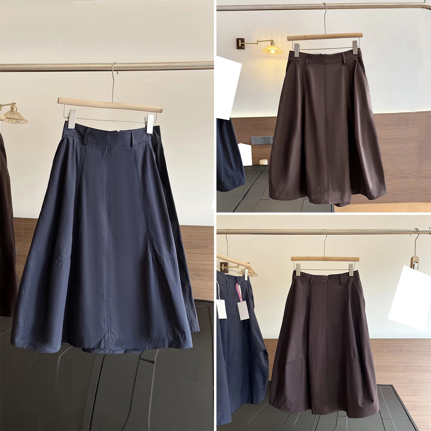 Women's Standard Fit Midi Skirt 2026 Autumn Commuter Style Fashionable Dress Code Business Casual mid Waist Other Material