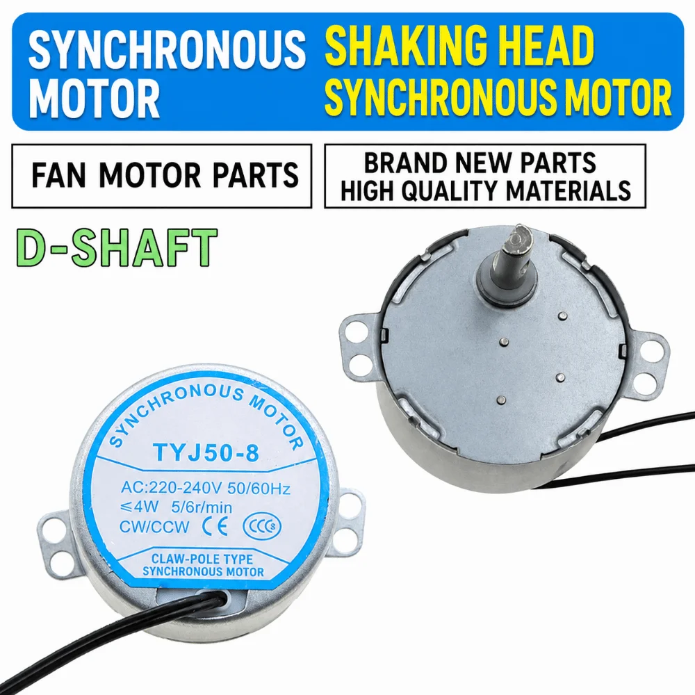 Metal TYJ50-8 Synchronous Motor Pedestal Fan Repair Table Fan Replacement Fan Swing Motor Fan Oscillation Driving