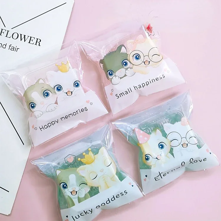 100Pcs Pink Unicorn Series Plastic Self-Adhesive Bags Cookies Candy Packaging Bags Wedding Birthday Parties Baby Shower Gifts
