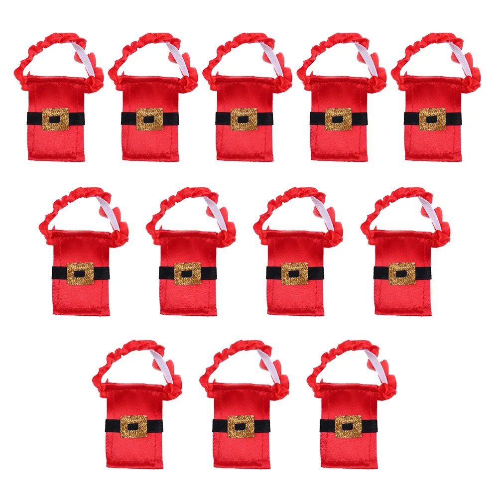 

12Pcs Santa Costume Bottle Wraps Christmas Glass Covers Elegant Decorating Accessory for Holiday Gatherings