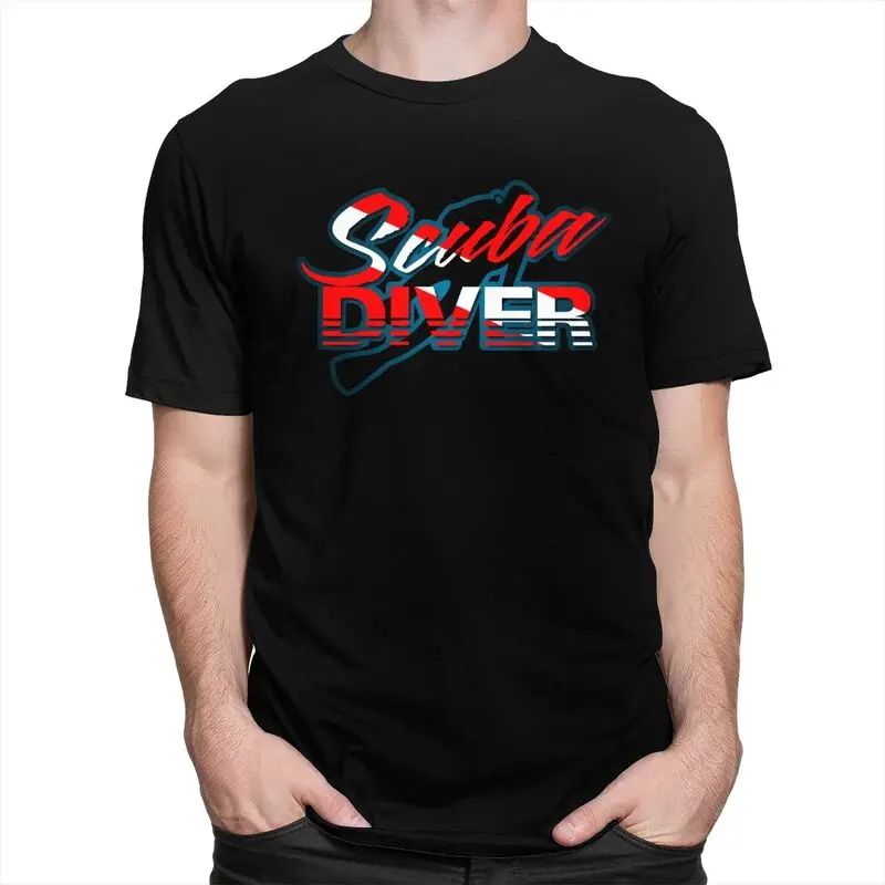 Scuba Diver-Diving Club T-Shirt für Männer Kurzarm Sommer T-Shirt Mode T-Shirts angepasst weiche Baumwolle T-Shirts Kleidung