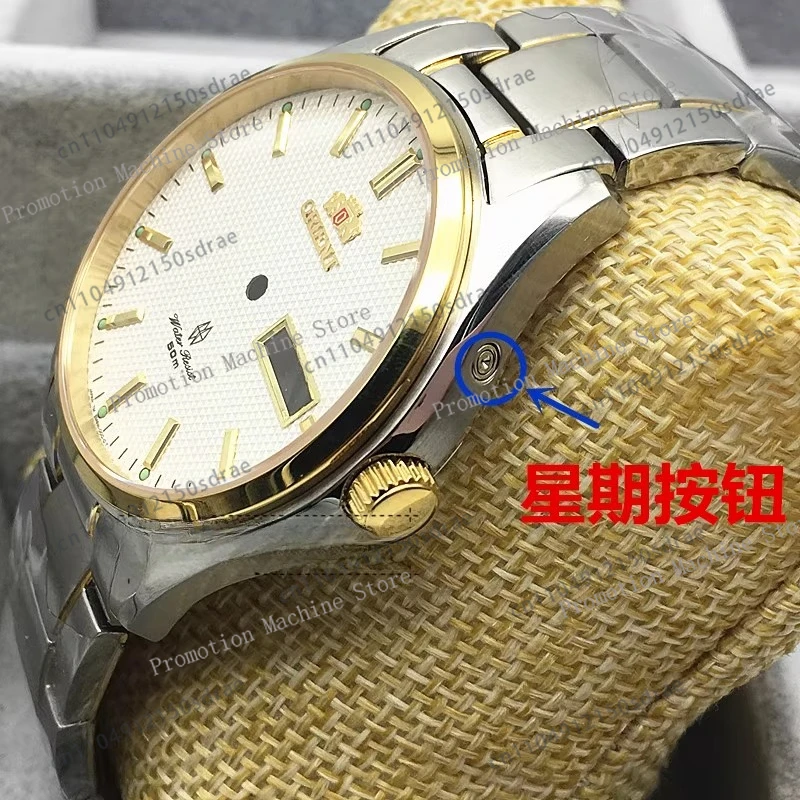 Watch Accessories Double Lion Case 46941 46943 Movement All Steel Solid Sapphire Mirror Strip Ding Surface