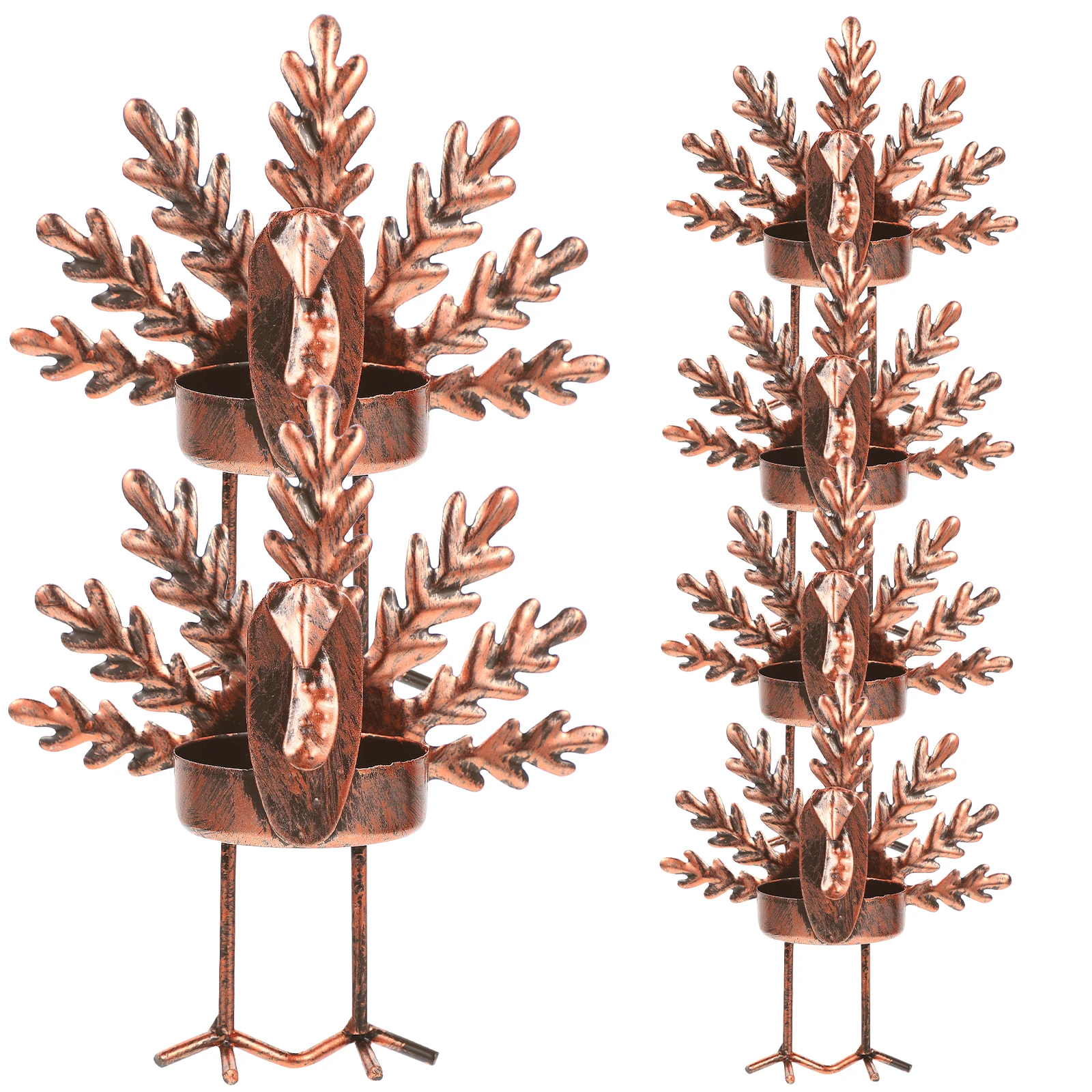 

6 Pcs C Adorn Thanksgiving Turkey Decor Iron C Mantel Christmas Wrought Metal C Holder nament Set