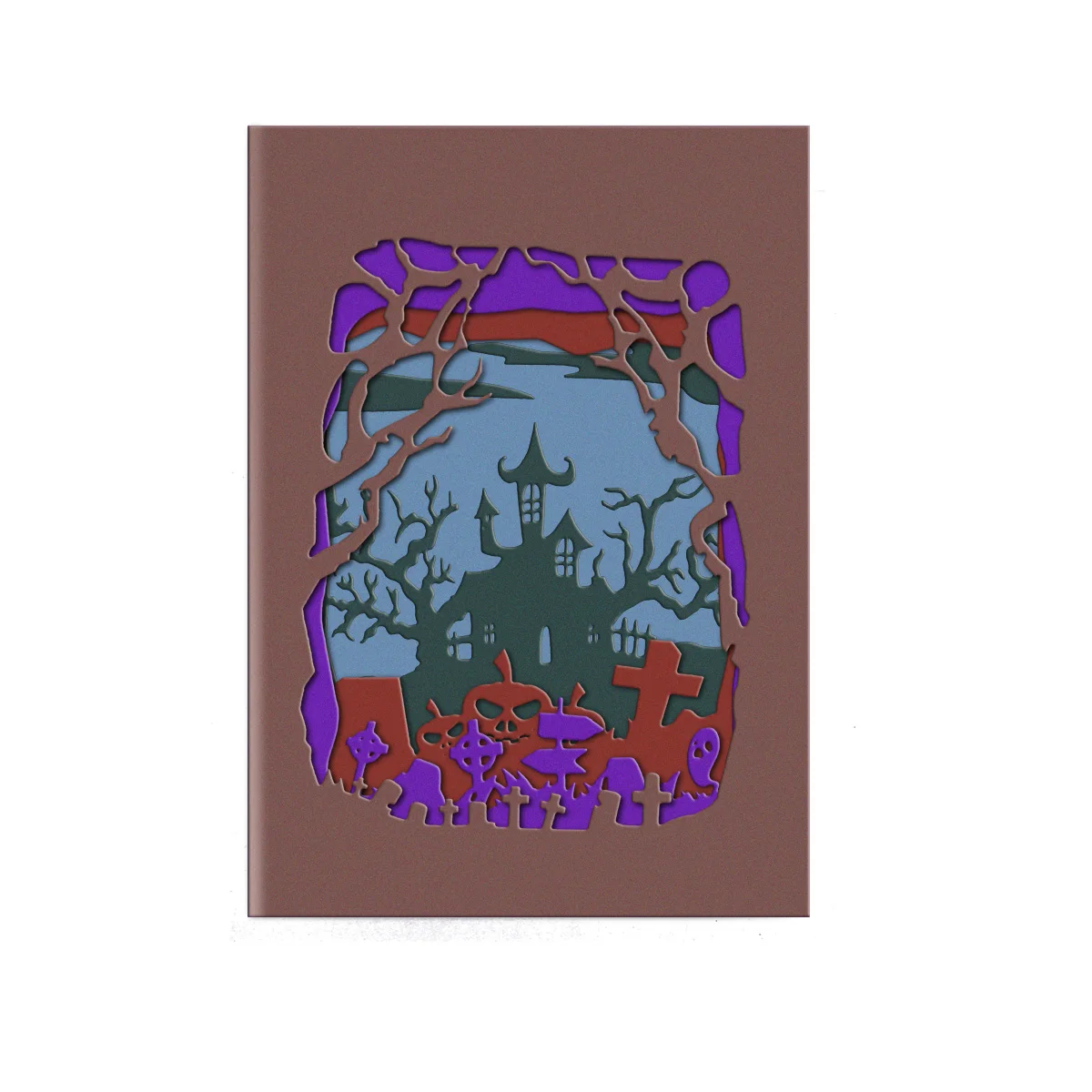 Layered Creapy Castle Forest Metal Cutting Dies Set For DIY 3D Postcard Cover Clipart Halloween Tunnel Card Decorating Scrapbook