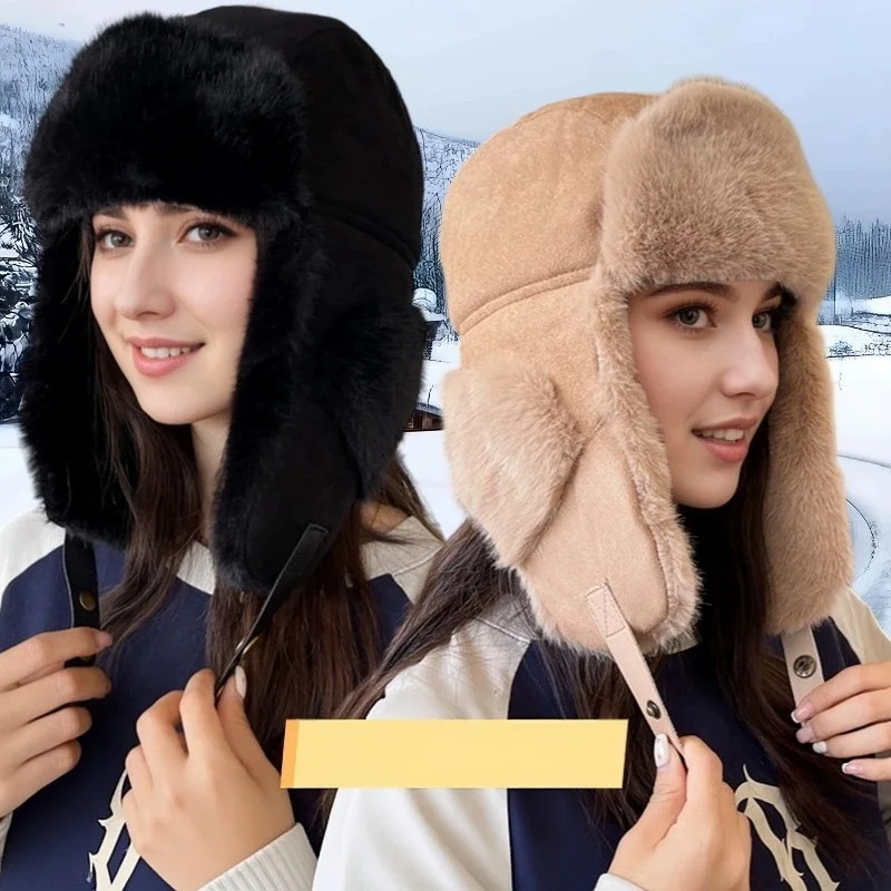 2027 Fall/Winter Pilot-Style Warm and Cold-Weather Cotton Hats—Comfortable and Warm Cycling and Skiing Hats for Wind and Snow