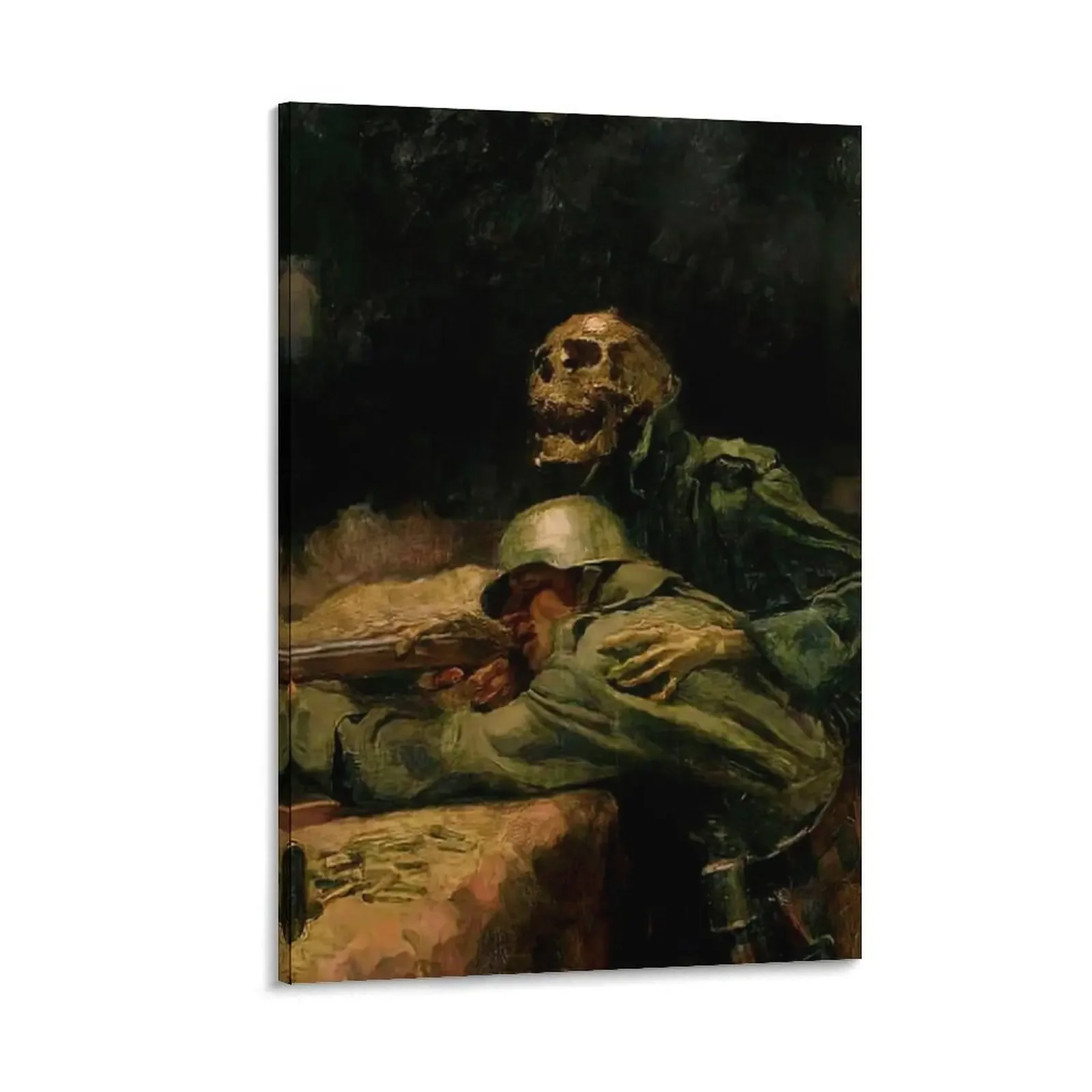 

Death Directs the Bullet by Hans Larwin Canvas Painting wall decoration Decoration bedroom accessories for home decor