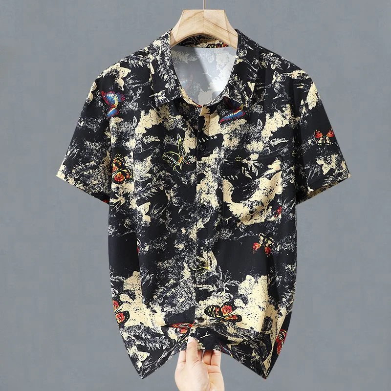 

Plus Size Men's Short-sleeved T-shirt Summer Loose Trendy Fat Casual Top