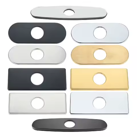 1PC Faucet Cover Plate Stainless Steel Deck Plate for Kitchen Sink Single Hole Bathroom Decorative 1-3 Hole Faucet Hole Cover