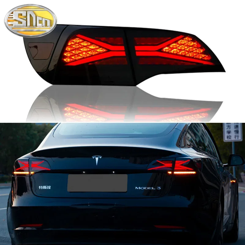 LED Rear Running Lamp + Brake + Reverse + Dynamic Turn Signal Car LED Tail Light For Tesla Model 3 Y 2019-2022