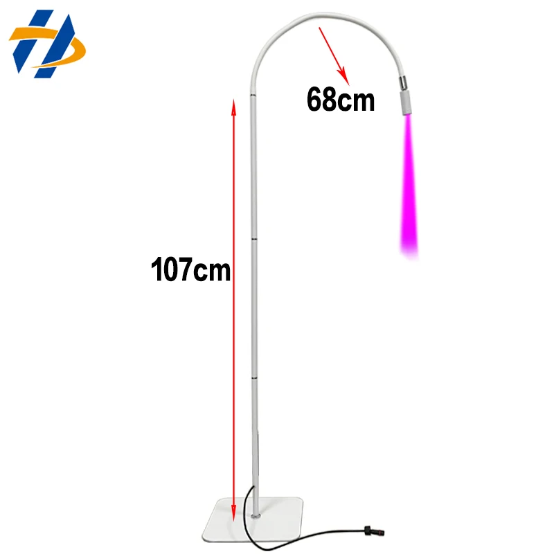 Imagem -02 - Cura Coloidal Lâmpada com pé Interruptor Lâmpada de Assoalho Suporte da Lâmpada Ajustável Ângulo Holofote Novo uv